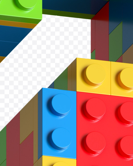 ? from Lego Blocks Font on Yellow Images Creative Fonts - S27071