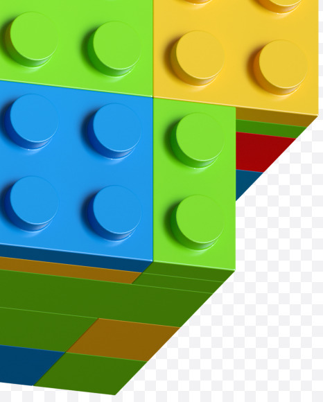 0 from Lego Blocks Font on Yellow Images Creative Fonts - S27069