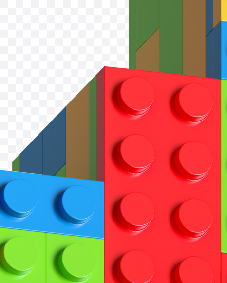 Letter V from Lego Blocks Font on Yellow Images Creative Fonts - S27055