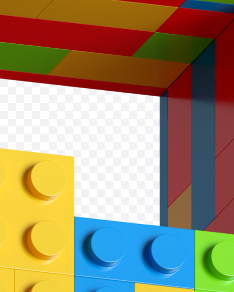 9 from Lego Blocks Font on Yellow Images Creative Fonts - S27068