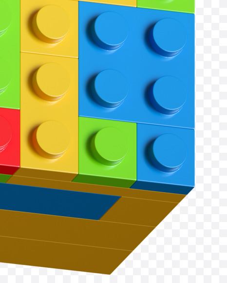 2 from Lego Blocks Font on Yellow Images Creative Fonts - S27061