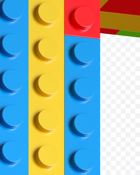 Letter T from Lego Blocks Font on Yellow Images Creative Fonts - S27053