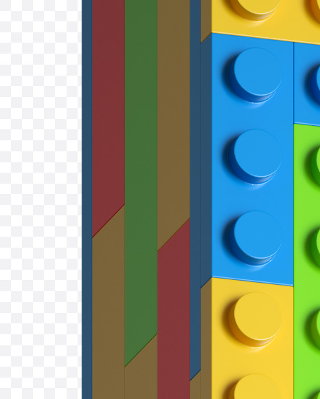 Letter R from Lego Blocks Font on Yellow Images Creative Fonts - S27051