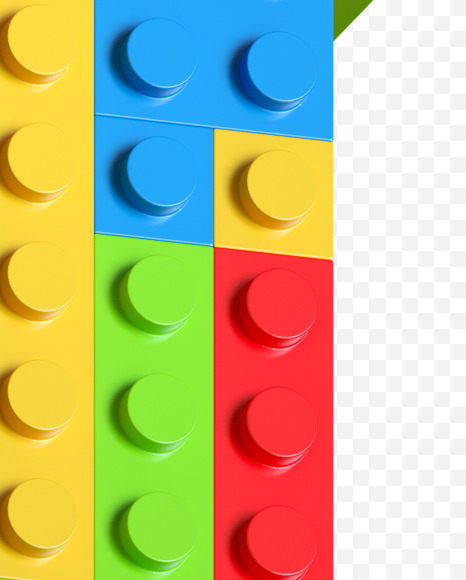 Letter Y from Lego Blocks Font on Yellow Images Creative Fonts - S27058