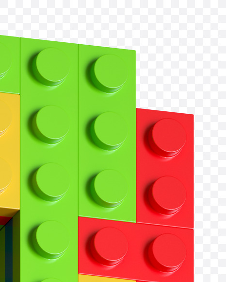 8 from Lego Blocks Font on Yellow Images Creative Fonts - S27067