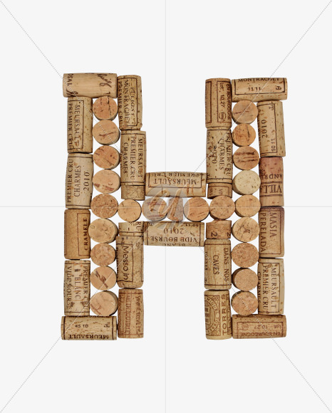 Letter H from No More Wine Font on Yellow Images Creative Fonts - S27250