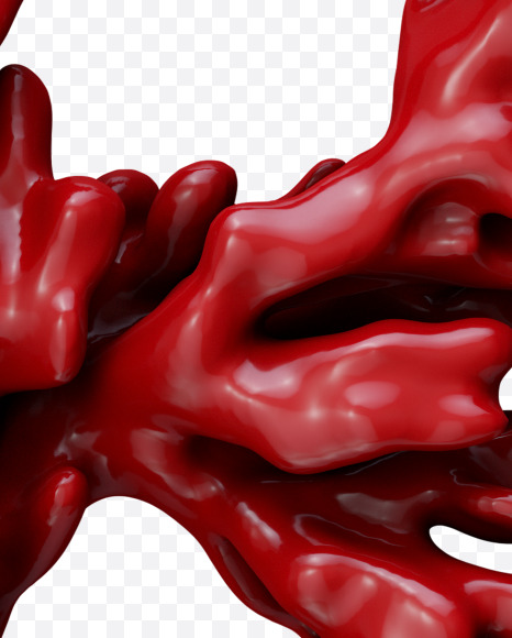 Letter R from Red Coral Font on Yellow Images Creative Fonts - S27306