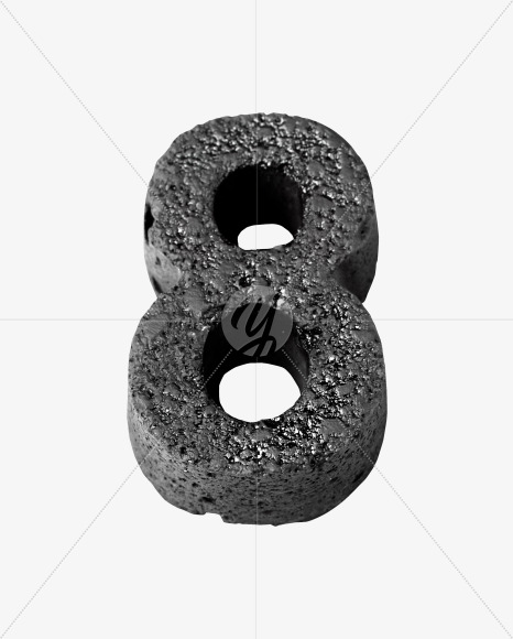 8 from Black Concrete Font on Yellow Images Creative Fonts - S27455