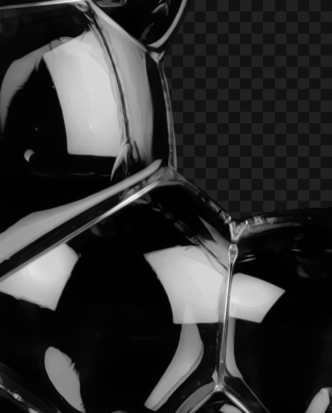 Letter P from Black Soap Bubbles Font on Yellow Images Creative Fonts - S27561