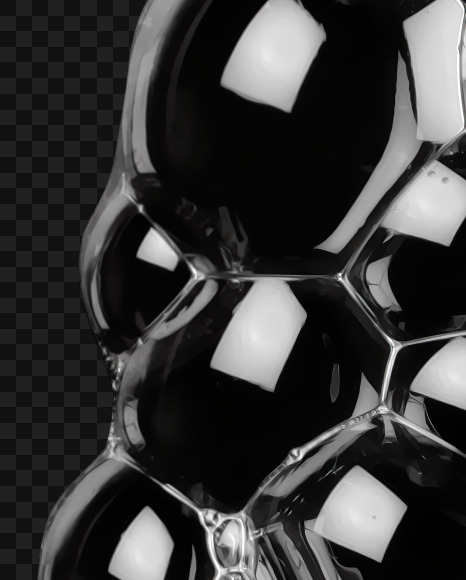 Letter I from Black Soap Bubbles Font on Yellow Images Creative Fonts - S27554