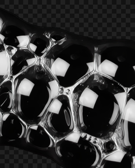 Letter C from Black Soap Bubbles Font on Yellow Images Creative Fonts - S27548