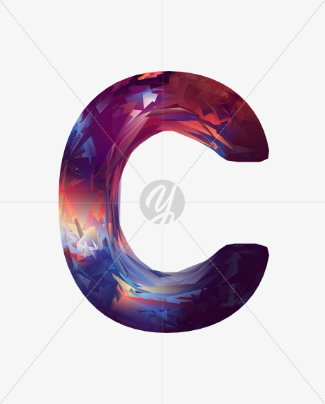 Letter C from Virtual Font on Yellow Images Creative Fonts - S27641