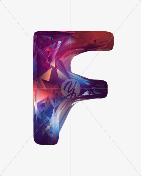 Letter F from Virtual Font on Yellow Images Creative Fonts - S27644