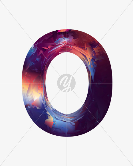 Letter O from Virtual Font on Yellow Images Creative Fonts - S27653