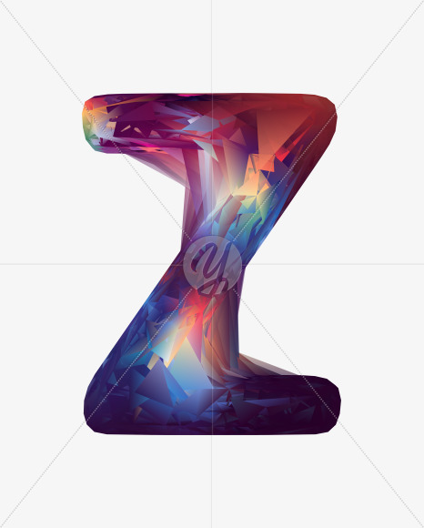 Letter Z from Virtual Font on Yellow Images Creative Fonts - S27664