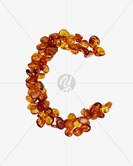 Letter C from Amber Font on Yellow Images Creative Fonts - S27687