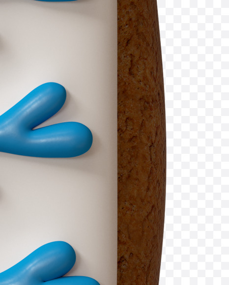 Letter D from Party Cookies Font on Yellow Images Creative Fonts - S27781