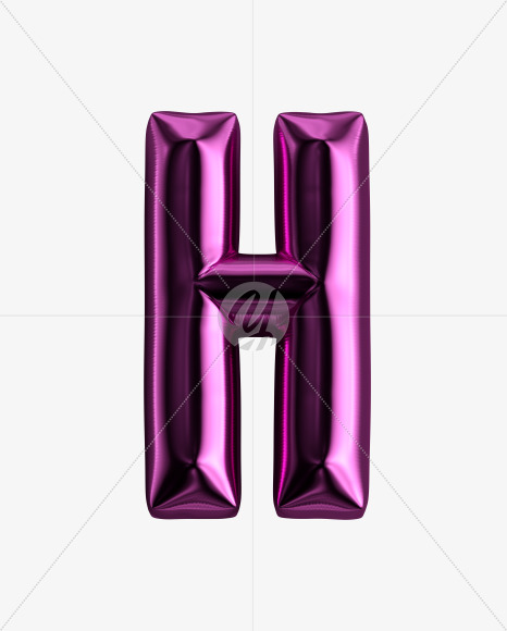 Letter H from Happy Birthday Font on Yellow Images Creative Fonts - S27873