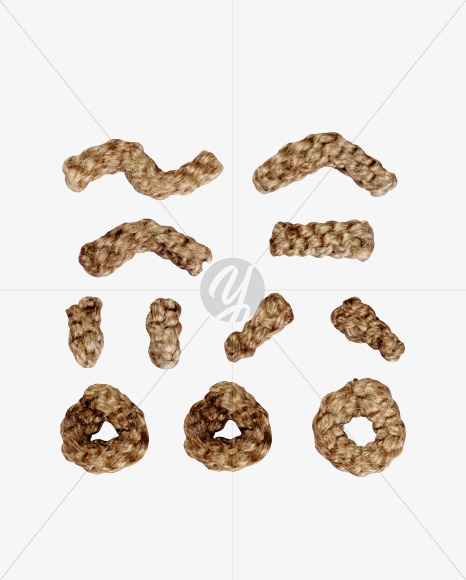 punctuation marks 2 from Weaving Rope Font on Yellow Images Creative Fonts - S28091