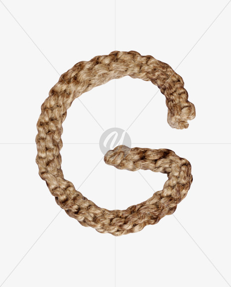 Letter G from Weaving Rope Font on Yellow Images Creative Fonts - S28052