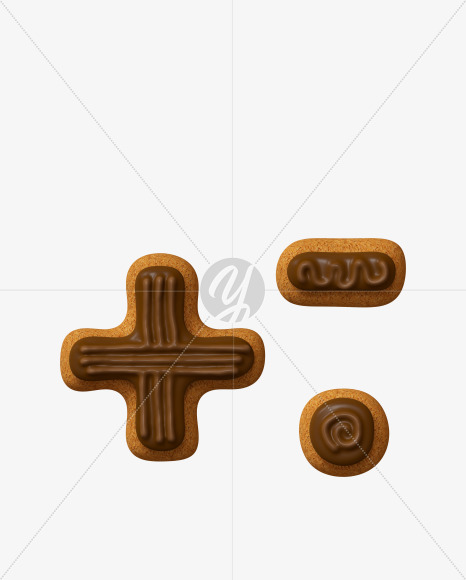 punctuation marks from Choco Cookies Font on Yellow Images Creative Fonts - S28226