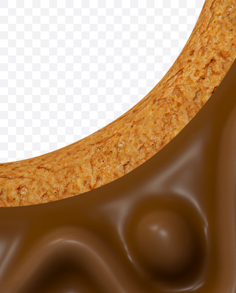 Letter O from Choco Cookies Font on Yellow Images Creative Fonts - S28198
