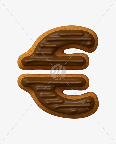 euro from Choco Cookies Font on Yellow Images Creative Fonts - S28223