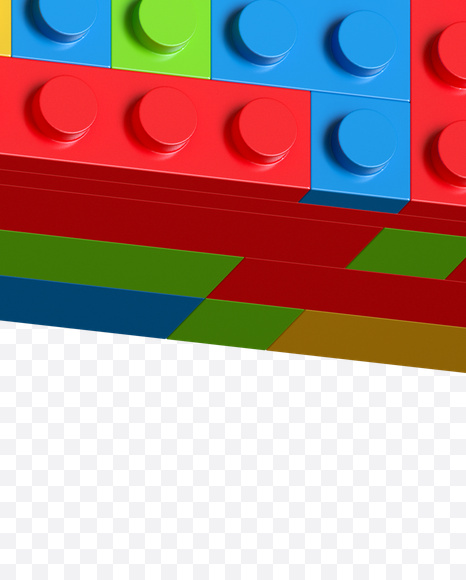 Letter U from Lego Block on Yellow Images Creative Fonts - S15021