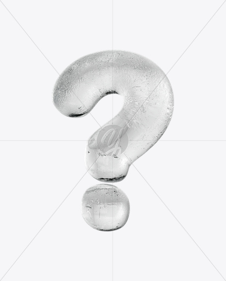 question mark from Ice Round Font on Yellow Images Creative Fonts - S15820