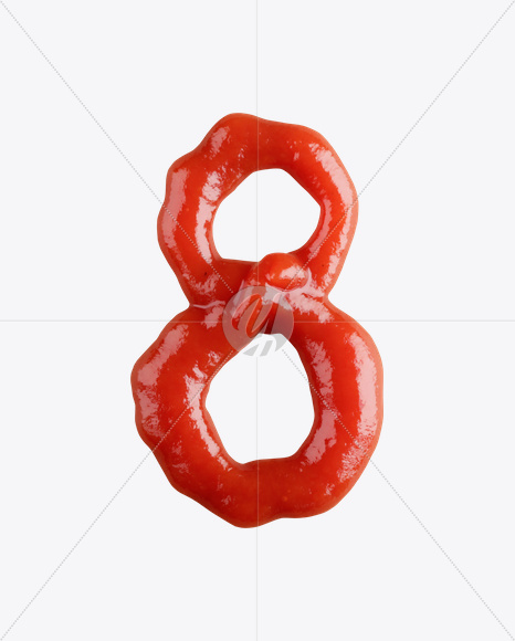 8 from Fresh Ketchup Font on Yellow Images Creative Fonts - S16277