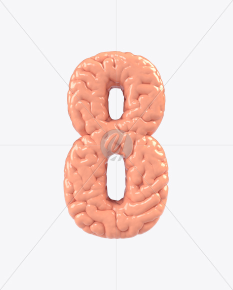 8 from Brain Font on Yellow Images Creative Fonts - S17172