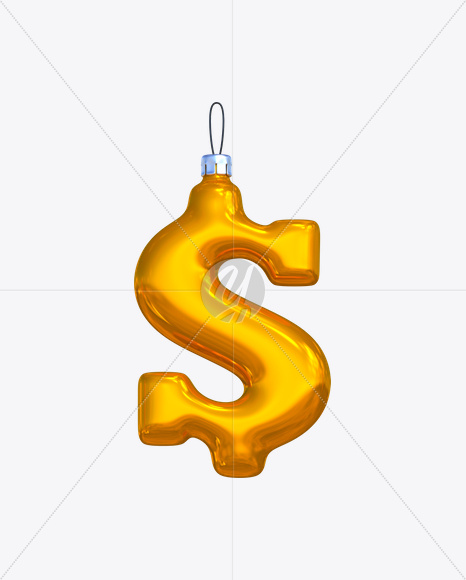 $ from New Year Balls Font on Yellow Images Creative Fonts - S17660