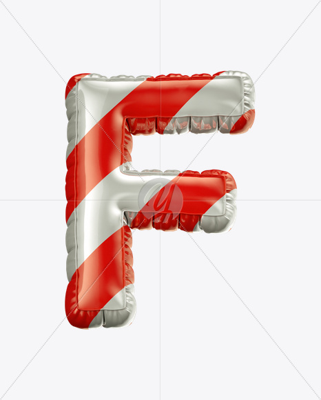 Letter F from Santa Font on Yellow Images Creative Fonts - S17803