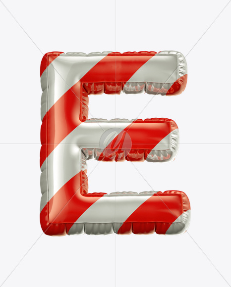 Letter E from Santa Font on Yellow Images Creative Fonts - S17802