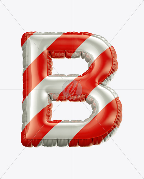 Letter B from Santa Font on Yellow Images Creative Fonts - S17799