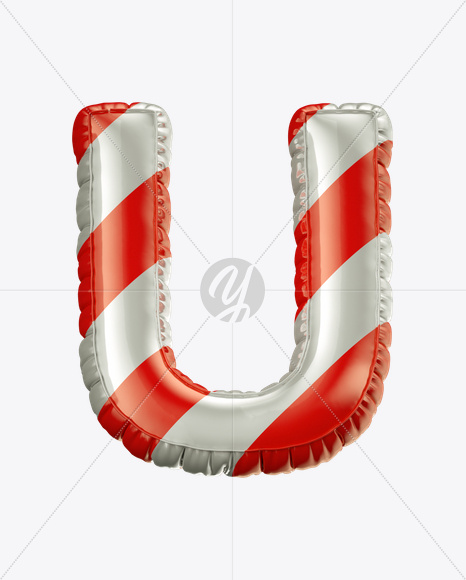 Letter U from Santa Font on Yellow Images Creative Fonts - S17818