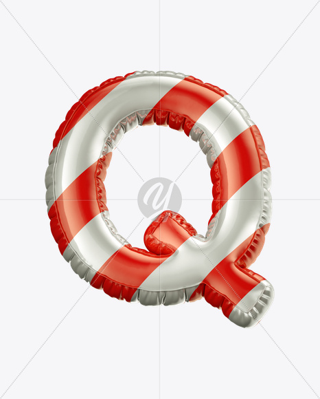 Letter Q from Santa Font on Yellow Images Creative Fonts - S17814