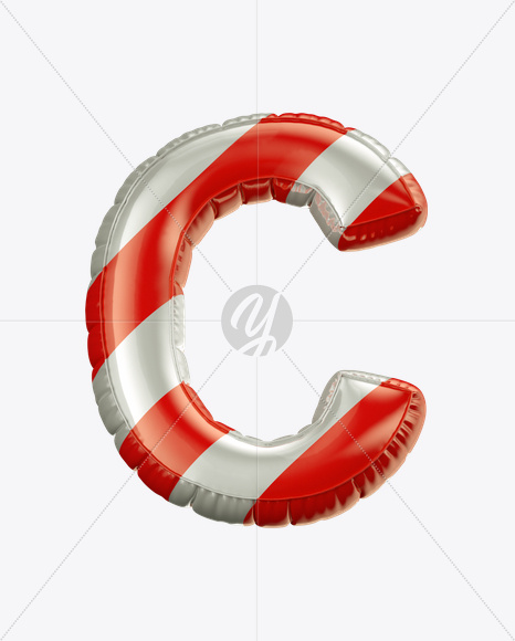 Letter C from Santa Font on Yellow Images Creative Fonts - S17800