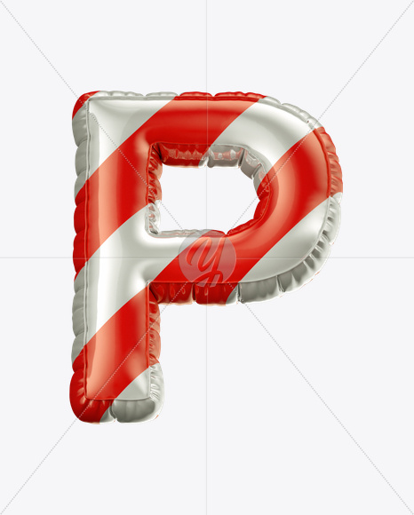 Letter P from Santa Font on Yellow Images Creative Fonts - S17813