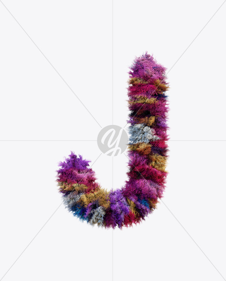 Letter J from Clown Font on Yellow Images Creative Fonts - S17977