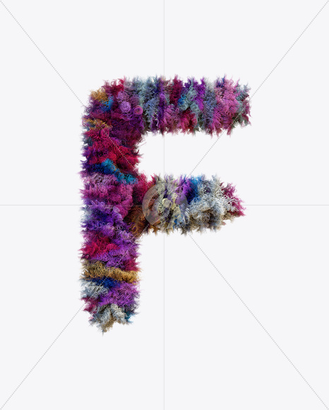 Letter F from Clown Font on Yellow Images Creative Fonts - S17973