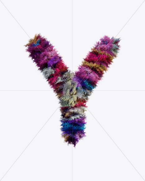 Letter Y from Clown Font on Yellow Images Creative Fonts - S17992