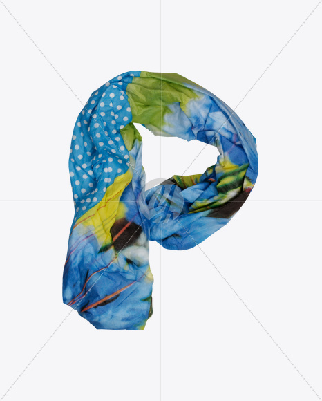 Letter P from Color Shawls Font on Yellow Images Creative Fonts - S18072