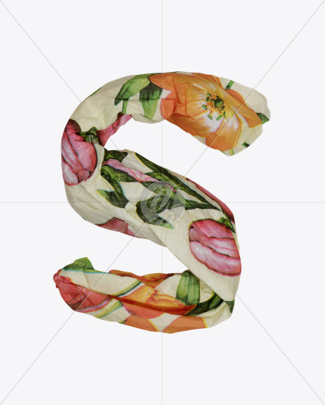 Letter S from Color Shawls Font on Yellow Images Creative Fonts - S18075