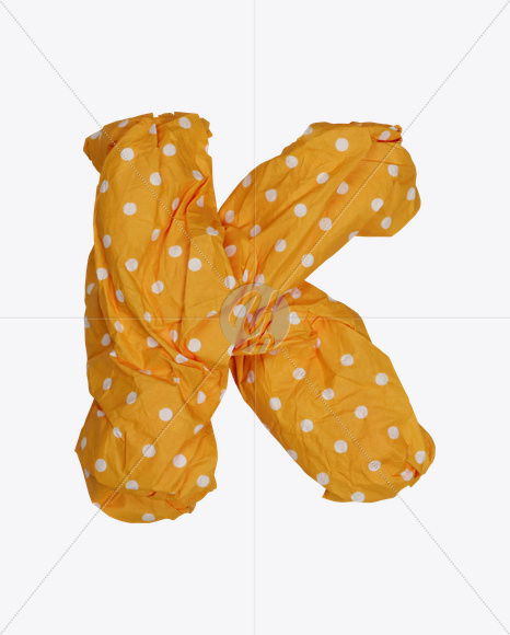 Letter K from Color Shawls Font on Yellow Images Creative Fonts - S18067