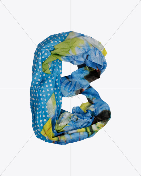 Letter B from Color Shawls Font on Yellow Images Creative Fonts - S18058