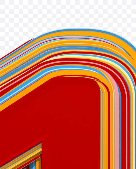 1 from Color Stripes Font on Yellow Images Creative Fonts - S18176