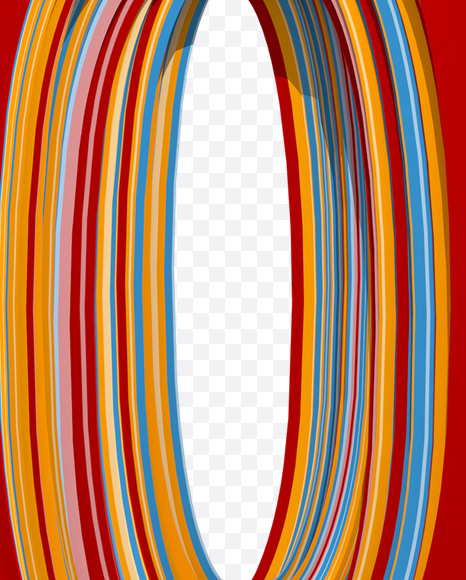 0 from Color Stripes Font on Yellow Images Creative Fonts - S18185