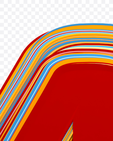 4 from Color Stripes Font on Yellow Images Creative Fonts - S18179