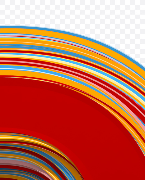 Letter O from Color Stripes Font on Yellow Images Creative Fonts - S18164